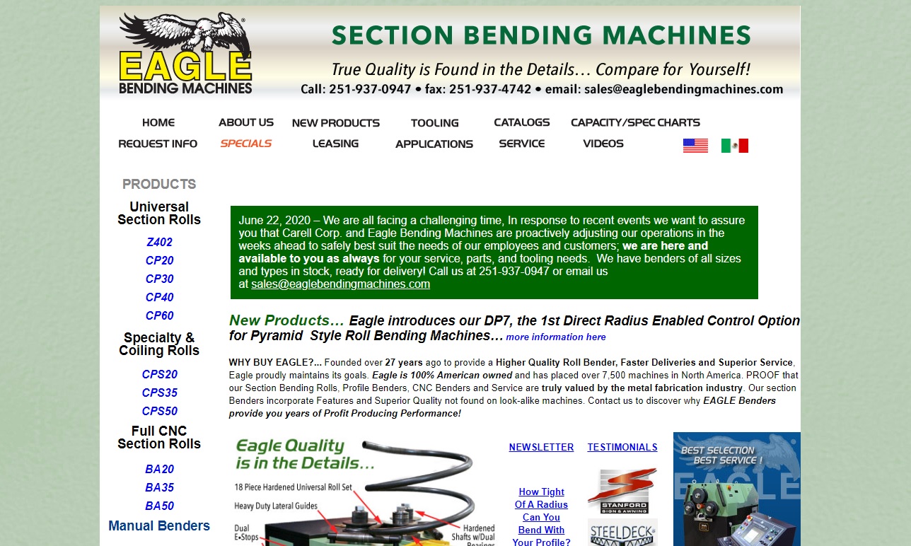 Eagle Bending Machines, Inc.